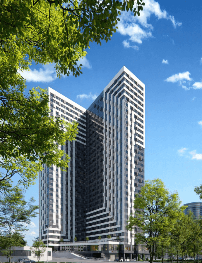 Внешний вид 30-этажного здания AIST RESIDENCE